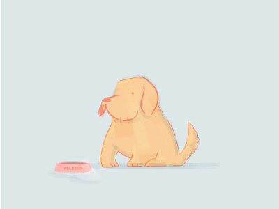 Martin character design dog illustration illustrator labrador retro supply texture vector