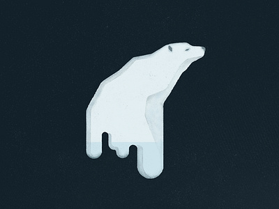 Polar Bear abstract animal arctic brushes climate change editorial environmental global warming ice caps illustration melt photoshop polar bear polar ice caps texture