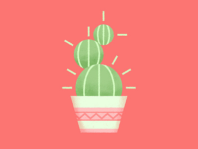 Cactus brushes cactus digital art green illustration mexican nature plants red succulent texture