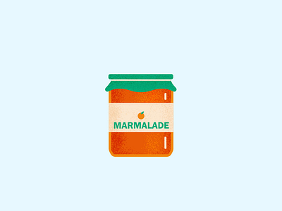 Marmalade groceries illustration jar marmalade orange texture