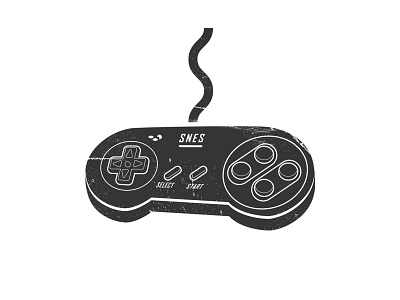 SNES black and white console game gamer illustration illustrator nintendo snes vector