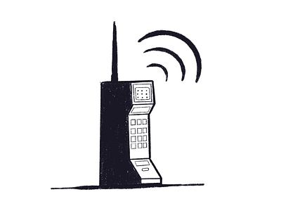 Chunky phone 80s illustration inktober phone procreate retro