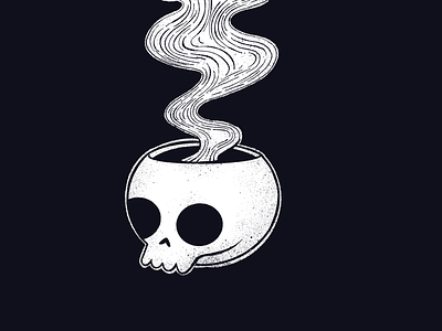 Skull guy black and white bones gothic illustration inktober procreate skull texture