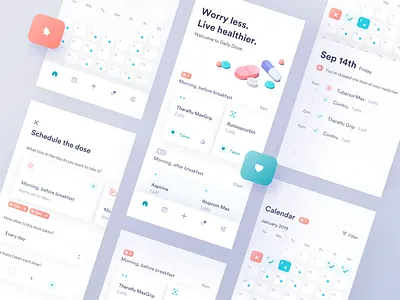 Medicine & Pill Reminder 10clouds alarm app concept health healthcare medicine mobile patient pill reminder schedule