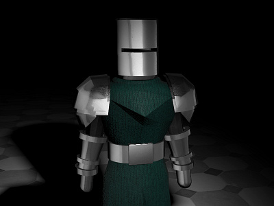 Poly Knight Closeup 3d armor knight poly