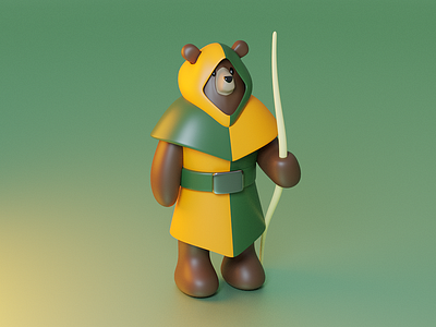Archer Bear archer bear blender character