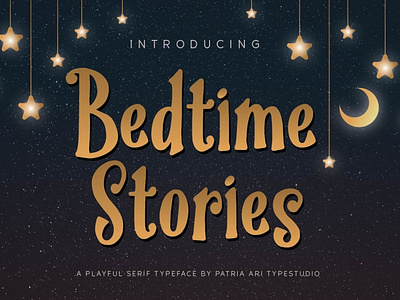 Bedtime Stories book cover branding child display font fun illustration infant kids playful sans type typeface typography