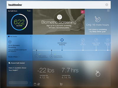 Health Dashboard css html javascript prototyping ui design ux design