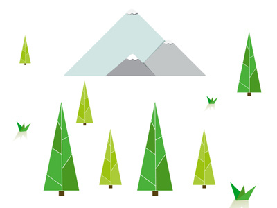 illustrations for Blueefficiency Concept facebook app illustrations jungle sky social media tree webdesign