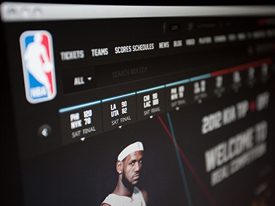 NBA .com Concept UI Design (Personal Project) graphics interaction design nba schedule score solid color sport standings user experience user interface web design