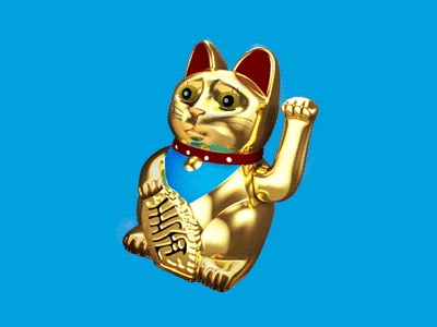 Animated lucky cat 3d animation art direction design maneki neko