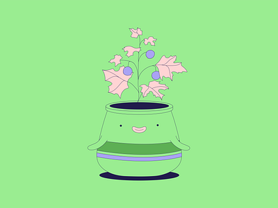 Pickle · Sycomore plant illustration flat illustration illustration minimalist plant smiley face
