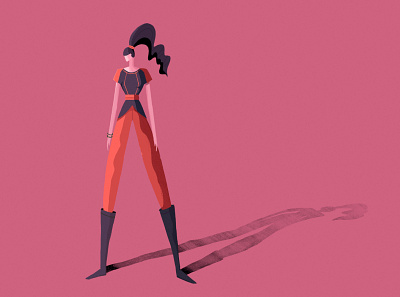 The power of woman 2d adobe illustrator adobe photoshop character character animation character design duik bassel explainer video girl layers motion design pink rigging shadow styleframe textures warior women women empowerment