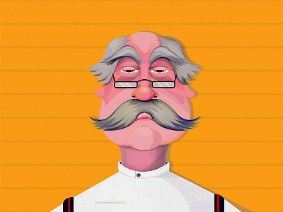 Chef chef eyebrows hair illustration kitchen mustage old chef old man old school