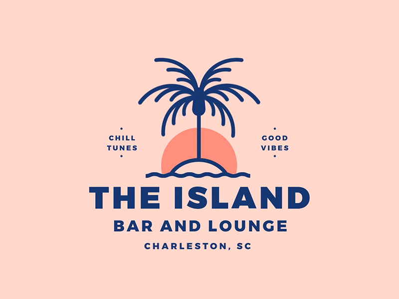 The Island | Logo animation 2d 2danimation adobe after effects after effects barandlounge beachbar chill goodvibes island lounge motion motiongraphic palm leaves sunrise