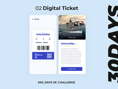 02 - Digital Ticket app design digital icon typography ui ux vector web