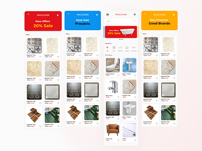 Mazloum app - Home app branding color design furniture icon logo mobile shop shop app ui ux