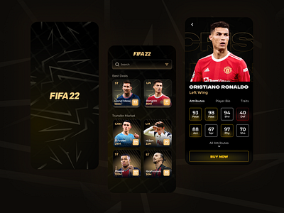 Fifa Ultimate team store app design fifa football sport sportive ui ux
