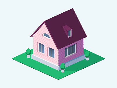 House backyard home house illustration isomerty isometric real estate roof sale sweet