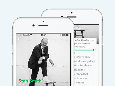 Blog - Stan Smith interview adidas app blog green iphone mobile smith stan stan smith text