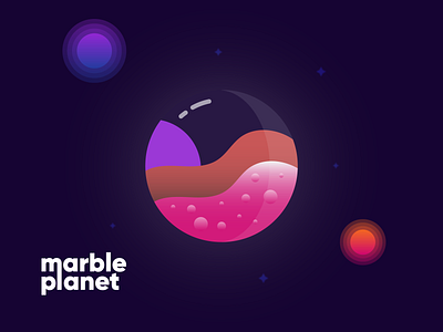 Marble Planet bubble candy cosmos gradient graphic design illustration illustrator marble planet sweets texture universe