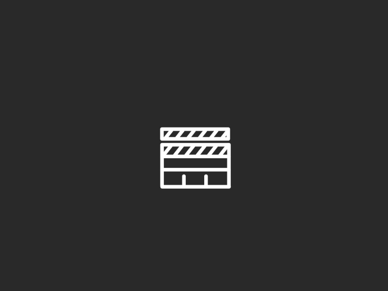 Icon Loop - Script & Filming animation black icon line loop script white