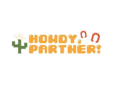 Howdy, partner! 8bit cactus dirty dan graphic design pixel art sketch twitch twitch panels western wild west