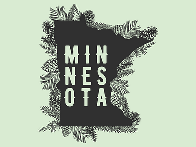 Minnesota Pine graphic design illustration minnesota nature pinecone pines state trees