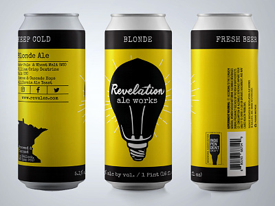 Revelation Ale Works beer can label minnesota mn product product design