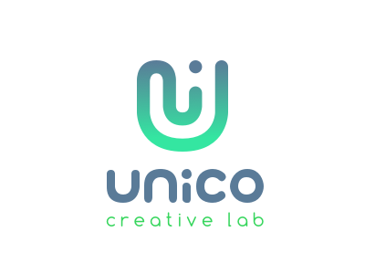 Unico logo creative lab logotype unico