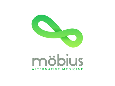 Möbius Logo gray green logo medicine möbius strip