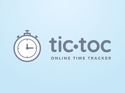 Tic Toc app blue chronometer logo online time