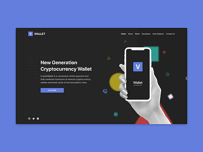 Cryptocurrency Wallet Landing Page | Concept