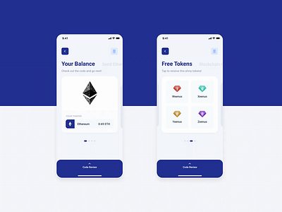 dApps Example Mobile App 2019 adobexd aftereffects app application blockchain clean colors crypto dapp dapps design mobile ui