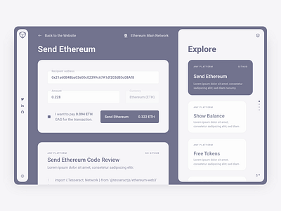 dApps Example Web Application | Wireframes