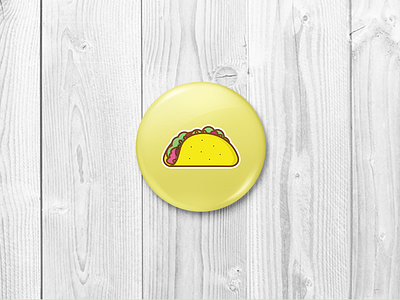 Taco button button pin taco tacos