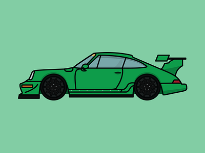 Porsche RWB car illustration porsche rwb sketch