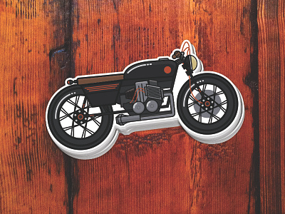 Racer sticker cafe racer illustration motorcycle sticker stickermule