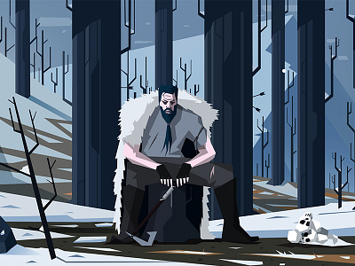The man from Estra's dream art character colours design games illustration paint photoshop snow vector video winter