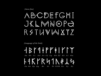 ATONE's fonts art atone design font graphic design illustration norse type viking