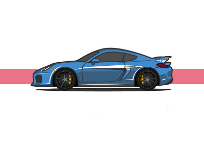 Porsche Cayman GT4 auto car cayman illustration illustrator porsche toon vector