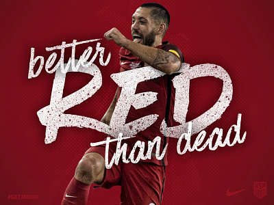 Better Red than Dead graphic design soccer sports usmnt