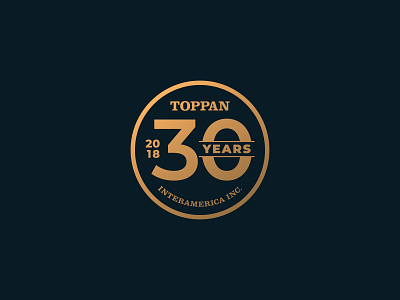 Toppan Anniversary LOGO anniversary blue branding dark design gold graphic design logo minimalistic modern