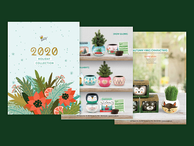 Holiday Catalog Design catalog design gardening gifts graphic design holiday mockup pages product