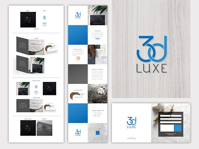 3D Luxe Surfaces Brand blue brand branding design graphic design identity logo minimal minimalistic modern