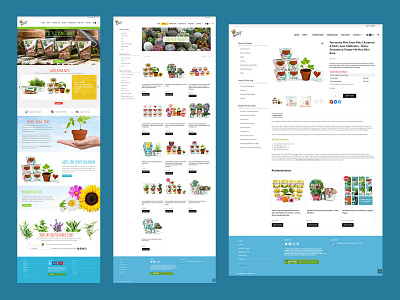 E-Commerce Website Design branding consumer corporate ecommerce gardening identity plants retail sales shopping website