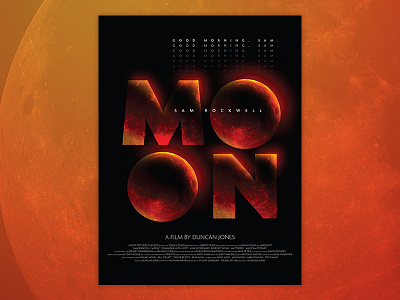 Moon Poster event full moon movie orange poster red