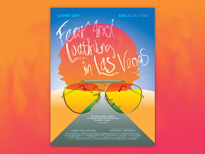 Fear and Loathing in Las Vegas Movie Poster 90s and bright colorful fear in las loathing movie poster redesign vegas