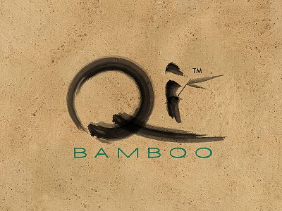 Qi Bamboo Logo bamboo brand branding earthtone graphic design identity logo minimalistic modern natural organic