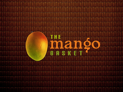Mango Basket Logo branding green identity logo marketing minimalistic red restraurant yellow